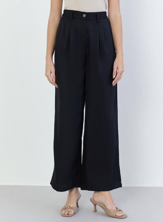 Styli Women Black Wide Leg Trousers - Image 2